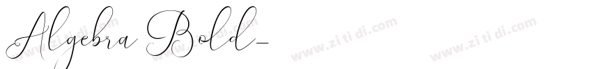 Algebra Bold字体转换